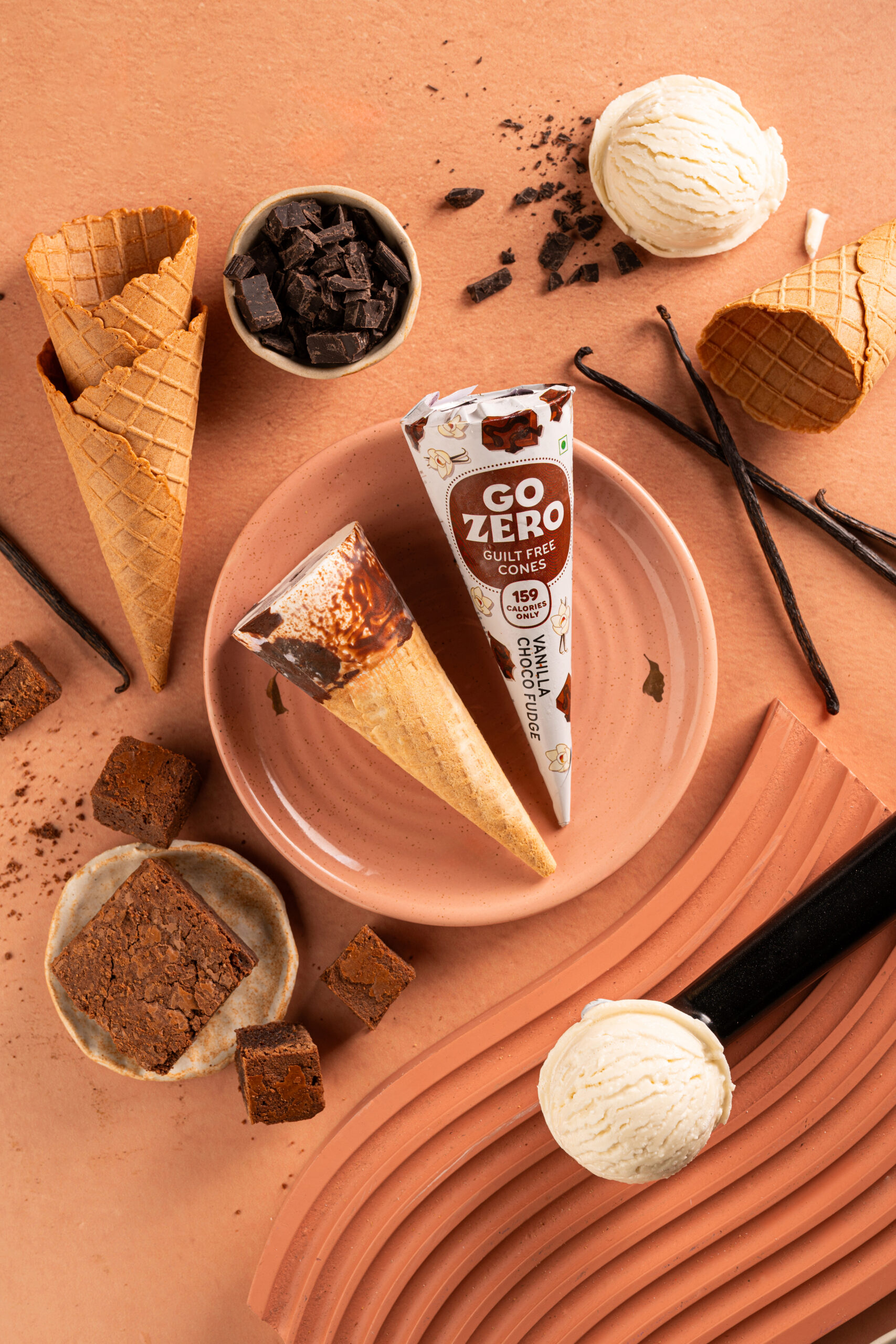 Vanilla Choco Fudge Cone