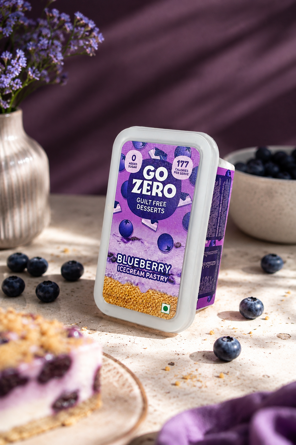 Blueberry Ice Cream Pastry